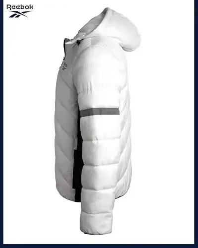 Reebok Mens Winter Jacket - Water Resistant Heavy Puffer Coat with Hood - Quilted Insulated Warm Winter Coat for Men - 5