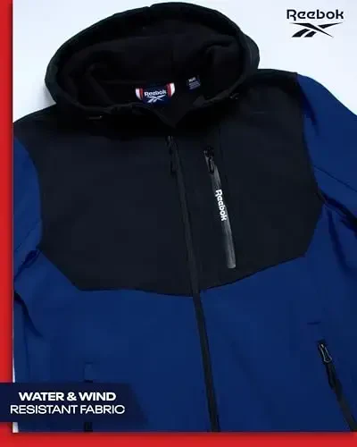Reebok Мужская куртка - Легкая куртка софтшелл с капюшоном – Повседневное всепогодное пальто для мужчин (S-XXL) - 4