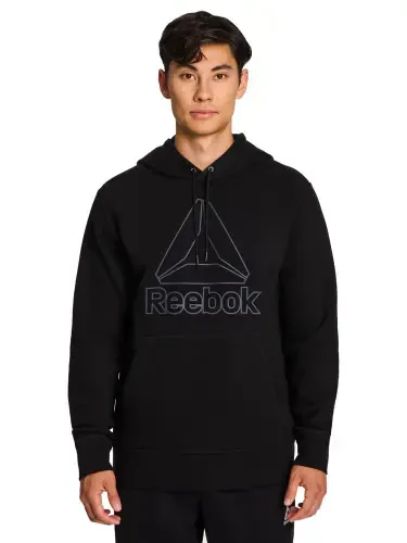 Reebok Мужские и большие мужские толстовки Delta Logo Fleece Hoodie Sweatshirt, размеры S-3XL - 6