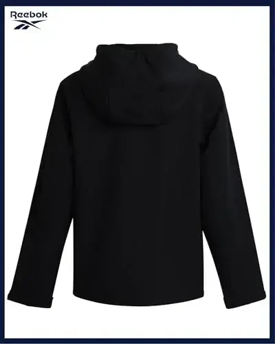 Reebok o'g'il bolalar softshell kurtkasi - Polar Fleece bilan qoplangan shamol va suvga chidamli kaputli qishki palto - O'g'il bolalar uchun kundalik ustki kiyim - 6