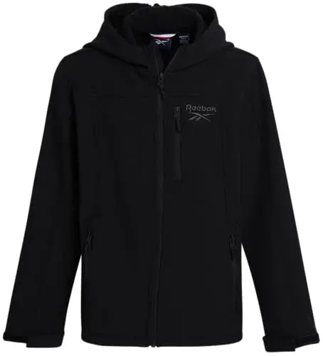 Reebok o'g'il bolalar softshell kurtkasi - Polar Fleece bilan qoplangan shamol va suvga chidamli kaputli qishki palto - O'g'il bolalar uchun kundalik ustki kiyim 
