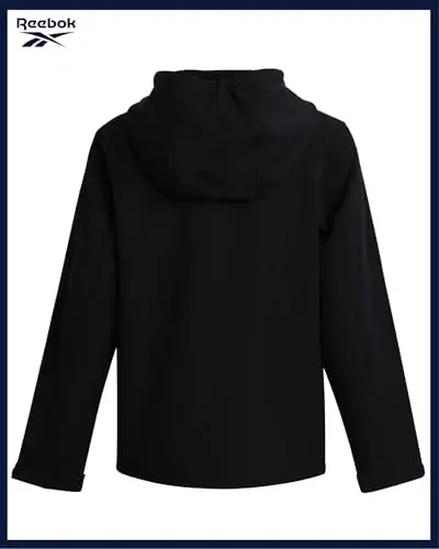 Reebok o'g'il bolalar softshell kurtkasi - Polar Fleece bilan qoplangan shamol va suvga chidamli kaputli qishki palto - O'g'il bolalar uchun kundalik ustki kiyim - 6