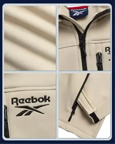 Reebok Boys Fleece Jacket - Polar Fleece Lined Wind & Water Resistant Softshell Winter Jacket - Outdoor Winter Coat for Boys - 3