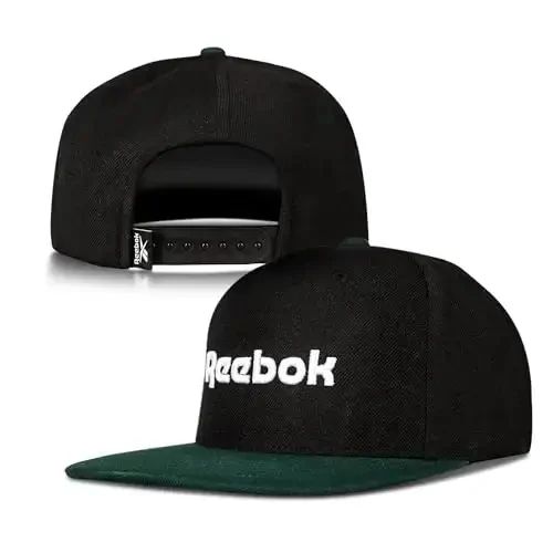 Reebok Originals Hat | Snapback | Adjustable | Flat Brim | Classic | Baseball Cap | Athletic Styling | Acrylic - 5