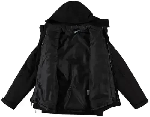 Reebok Softshell erkaklar qishki palto - 3 tasi 1 da tizimli qalpoqli softshell shamoldan himoyalovchi va erkaklar uchun tikilgan puffer qishki kurtkalar - REEBOK (1)