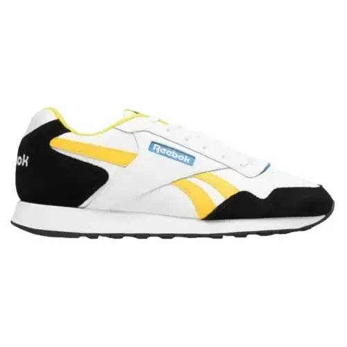 Reebok Unisex Glide Sneaker, White/Classic Yellow/Vector Red, Men Size's 11/ Women's Size 12.5 - REEBOK