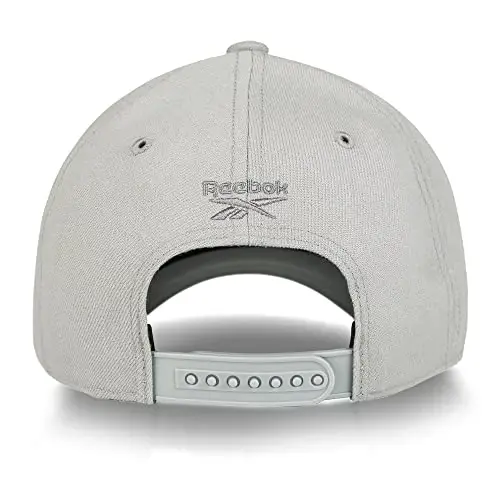 Reebok Vector Baseball Hat | Snapback | Six Panel | Casual | Everyday | Sun Protection | Lightweight | Breathable - Grey - 3