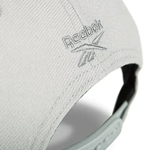 Reebok Vector Baseball Hat | Snapback | Six Panel | Casual | Everyday | Sun Protection | Lightweight | Breathable - Grey - 6