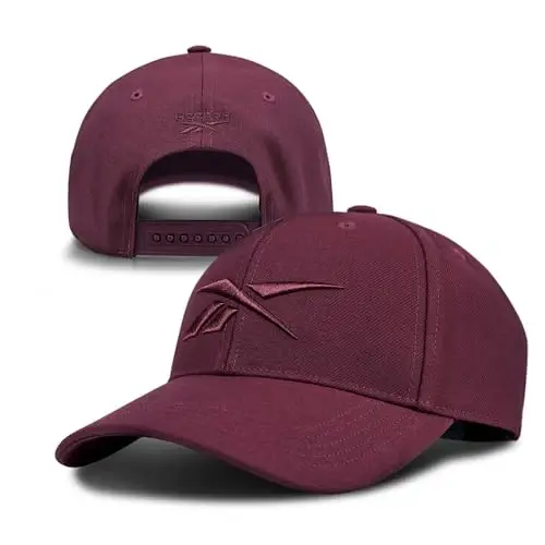 Reebok Vector Baseball Hat | Snapback | Six Panel | Casual | Everyday | Sun Protection | Lightweight | Breathable - 6