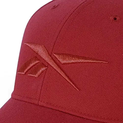Reebok Vector Baseball Hat | Snapback | Six Panel | Casual | Everyday | Sun Protection | Lightweight | Breathable - Red - 5
