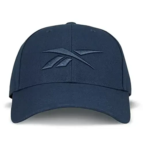 Reebok Vector Baseball Hat | Snapback | Six Panel | Casual | Everyday | Sun Protection | Lightweight | Breathable - Batik Blue - REEBOK (1)