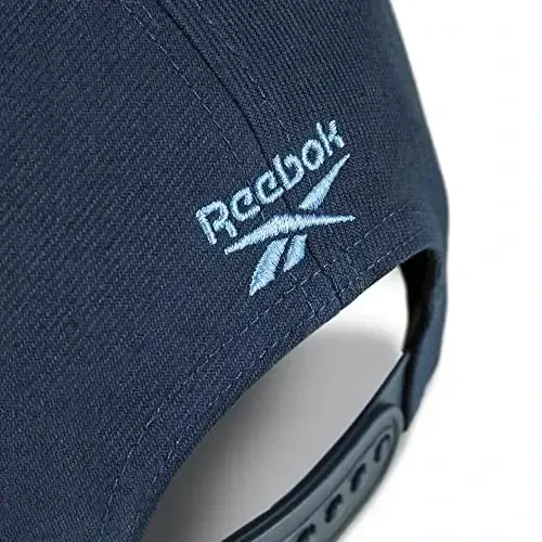 Reebok Vector Baseball Hat | Snapback | Six Panel | Casual | Everyday | Sun Protection | Lightweight | Breathable - Batik Blue - 7