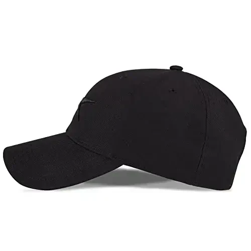 Reebok Vector Baseball Hat | Snapback | Six Panel | Casual | Everyday | Sun Protection | Lightweight | Breathable- Black - 2