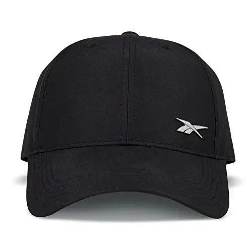 Reebok Women Standard Active Metal Kepka, Sozlanadigan Bog'ich bilan (Aksariyat Ölchamga mos keladi), Emblem-Qora - REEBOK