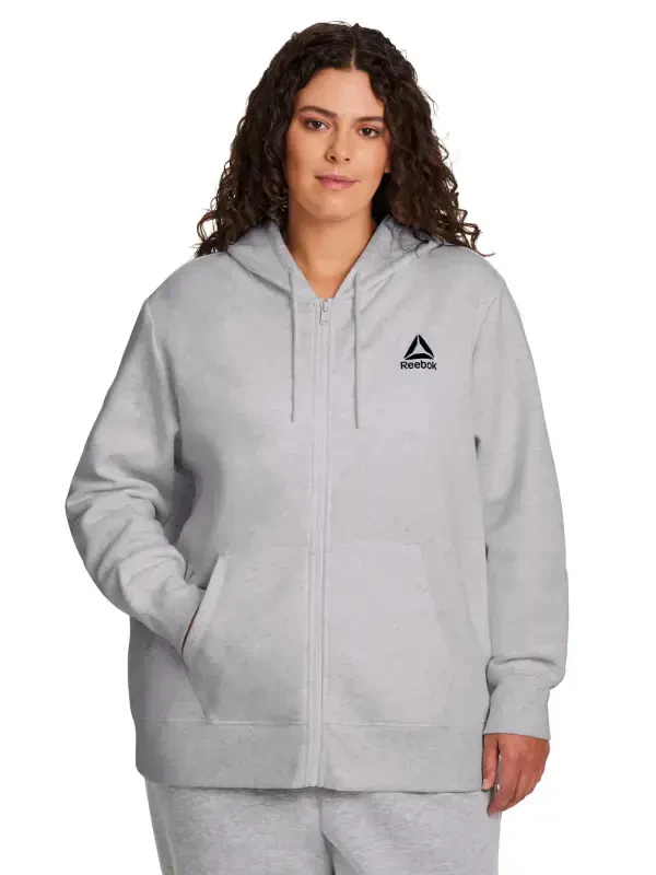 Reebok Women's and Women's Plus Day to Day Zip Up Hoodie, Размеры XS-4X - REEBOK