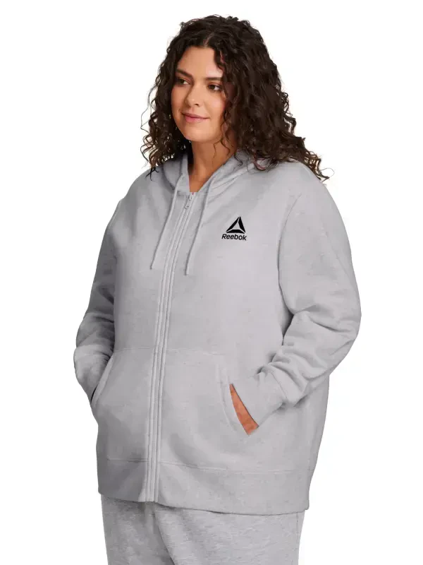 Reebok Women's and Women's Plus Day to Day Zip Up Hoodie, Sizes XS-4X - 2