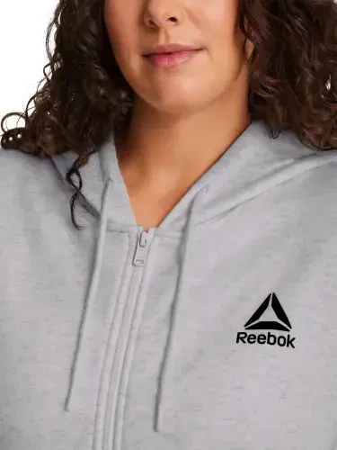 Reebok Women's and Women's Plus Day to Day Zip Up Hoodie, XS-4X O'lchamlari - 4