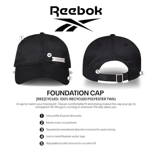 Reebok Women's Badge Hat | Golf | Tennis | Court | Performance | Breathable | Lightweight | Quick Drying | Sun Protection - 6