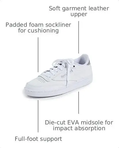 Reebok Womens Club C 85 - 3