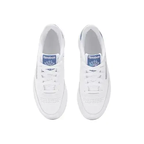 Reebok Women's Club C 85 Sneaker, White/Twilight Blue/Recovery Blue, 7.5 - 3