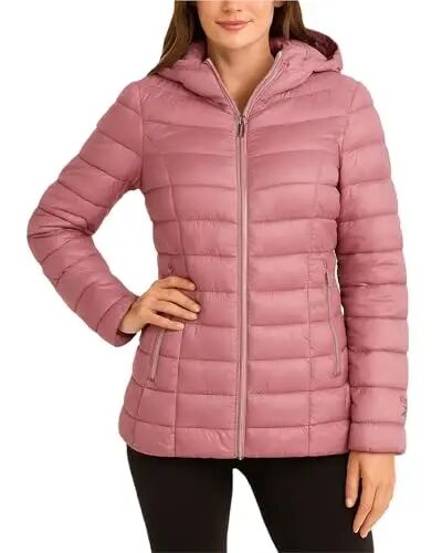 Reebok Womens Puffer Jacket Insulated Quilted Bubble Winter Coat for Women | Lightweight Glacier-Shield, Sleek Weather-Ready Shell, Lycra-Bound Hood Hem, Packs Into a Bag for Easy Travel - 2