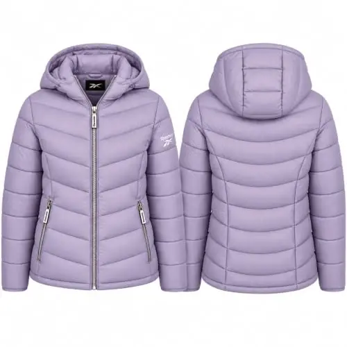 Reebok Womens Puffer Jacket Insulated Quilted Winter Parka Coat | Lightweight Glacier-Shield, Sleek Quilted Shell, Lycra-Bound Hood & Hem, Insulated Warmth, Everyday Mobility - 3
