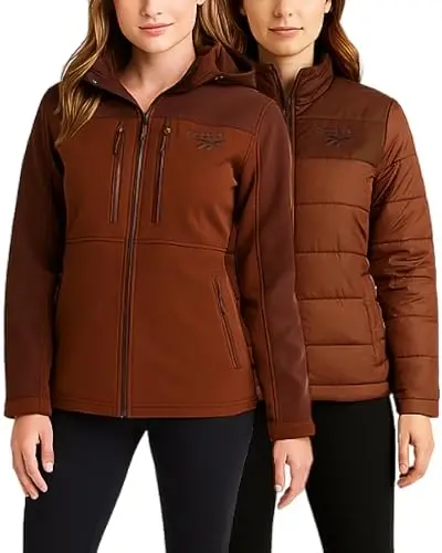 Reebok Womens Ski Jacket - Insulated 3 in 1 Inner Puffer Jacket - Wind and Water Resistant Outerwear Winter Coats for Women - REEBOK