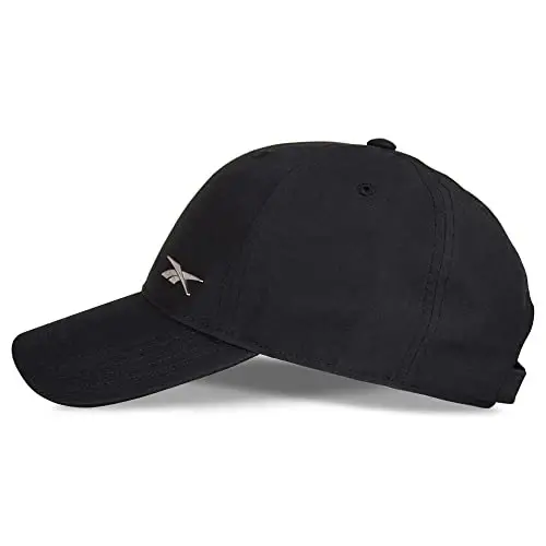 Reebok Women's Standard Active Metal Cap with Adjustable Strap (One Size Fits Most), Badge-Black - 2
