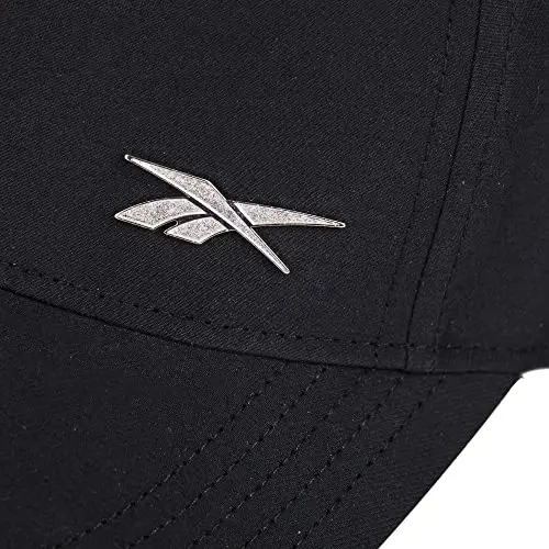 Reebok Women's Standard Active Metal Cap with Adjustable Strap (One Size Fits Most), Badge-Black - 4