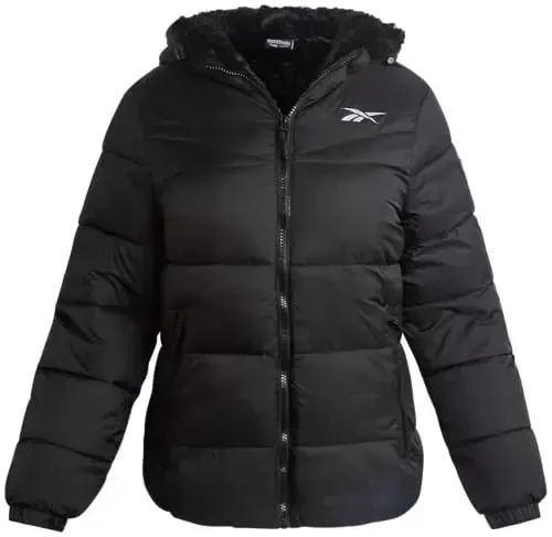 Reebok Womens Winter Jacket - Heavyweight Quilted Puffer Parka Winter Coats - Sherpa Lined Warm Ski Jacket for Women (S-XL) - REEBOK