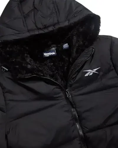 Reebok Womens Winter Jacket - Heavyweight Quilted Puffer Parka Winter Coats - Sherpa Lined Warm Ski Jacket for Women (S-XL) - 3