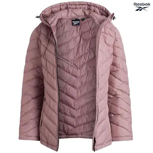 Reebok Женская Куртка - Легкая Мягкая Куртка с Подкладкой для Женщин, Зимнее Пальто с Капюшоном на Молнии с Карманами - 2