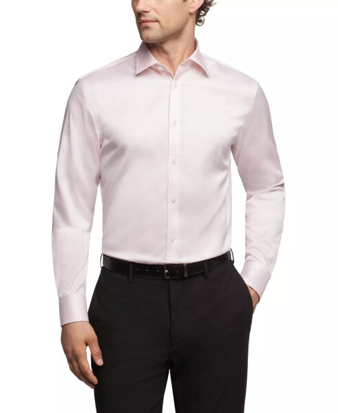 Refined Cotton Stretch, Men's Regular Fit Dress Shirt Pink - 1