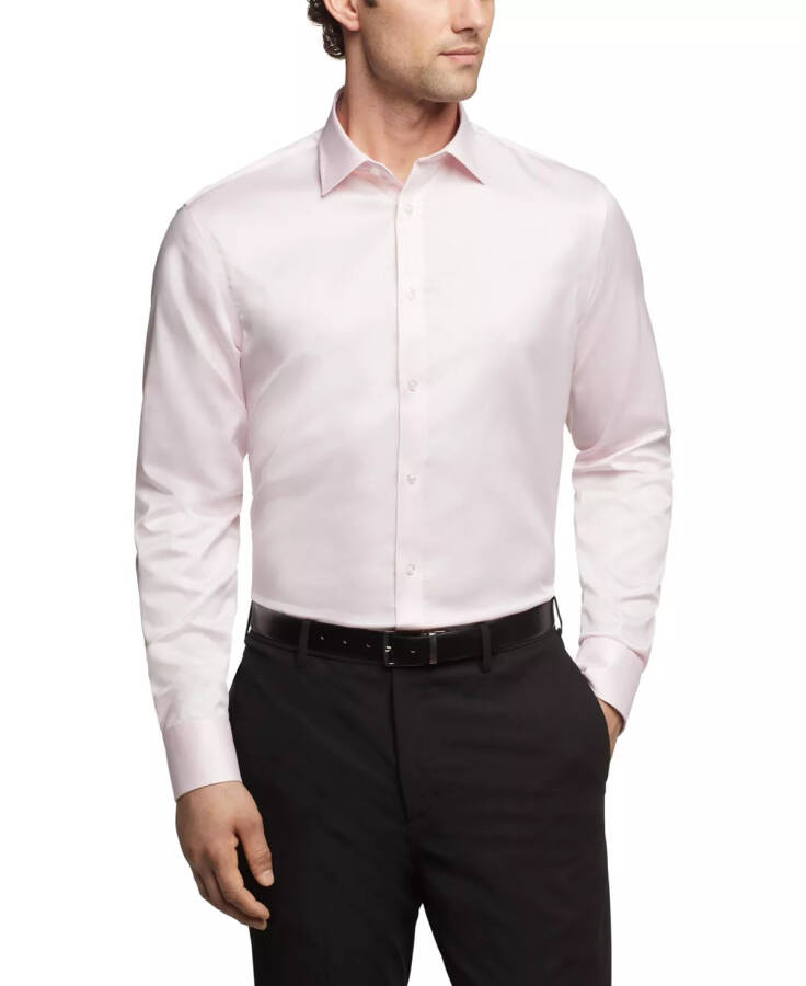 Refined Cotton Stretch, Men's Slim Fit Dress Shirt PINK - 1