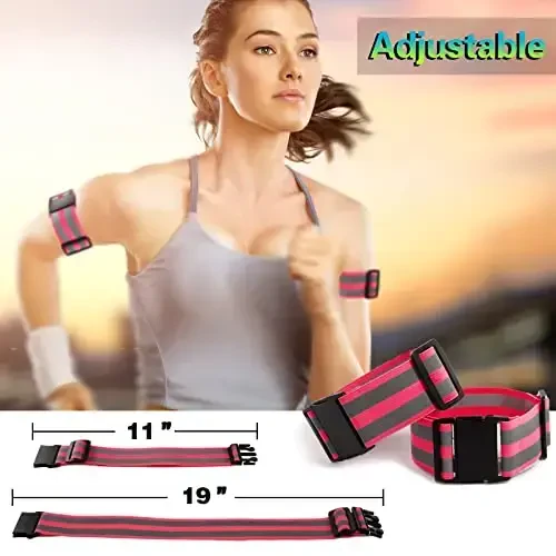 Reflective Running Vest Gear with Reflective Bands for Women Men Safety Reflective Vest for Walking Running Cycling at Night - 5