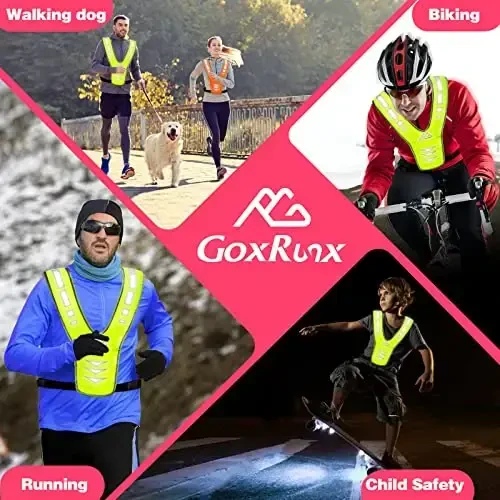 Reflective Running Vest Gear with Reflective Bands for Women Men Safety Reflective Vest for Walking Running Cycling at Night - 7