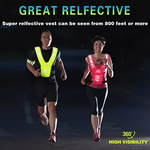 Reflektiv yugurish jileti ayollar erkaklar uchun reflektiv bantlar bilan jihozlangan tungi yurish, yugurish, velosipedda xavfsizlik reflektiv jileti - REFLECTIVE (1)