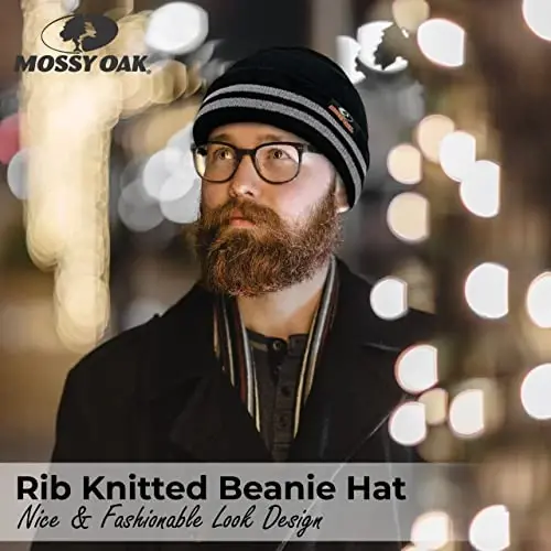 Reflective Rib Knitted Womens & Mens Hats - Warm and Cozy Beanie Hat - Unisex Winter Hat - 2
