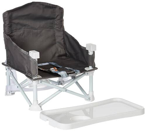 Regalo My Chair 2-in-1 Portable Travel Booster Seat & Activity Chair, Bonus Kit Includes, Oversized Removable Tray with Cup Holder, Gray - 22