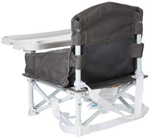 Regalo My Chair 2-in-1 Portable Travel Booster Seat & Activity Chair, Bonus Kit Includes, Oversized Removable Tray with Cup Holder, Gray - 23