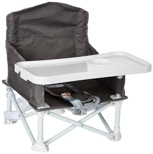 Regalo My Chair 2-in-1 Portable Travel Booster Seat & Activity Chair, Bonus Kit Includes, Oversized Removable Tray with Cup Holder, Gray - 11