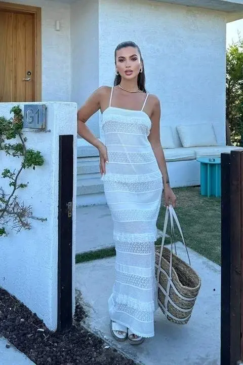 Regina Lace Detail Dress 2754-01 - BÜYÜKBEDENIZ