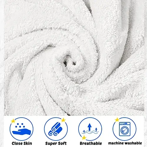Reginary 4 Pack Hooded Baby Bath Towels Coral Fleece, Classic Mix, Solid | 30x30 Inch Soft Absorbent Baby Towels for Newborn Toddler Infant Boy Girl, Bath Wrap Blanket , Quick Dry Warm - 3