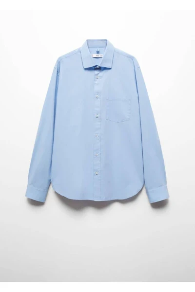 Regular Fit 100% Cotton Pocket Shirt - 3