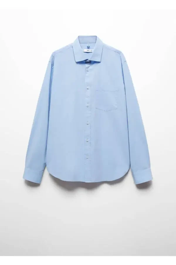 Regular Fit 100% Cotton Pocket Shirt - 3