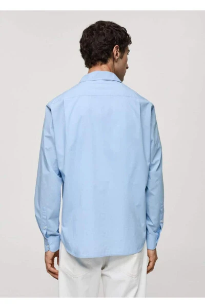 Regular Fit 100% Cotton Pocket Shirt - 4