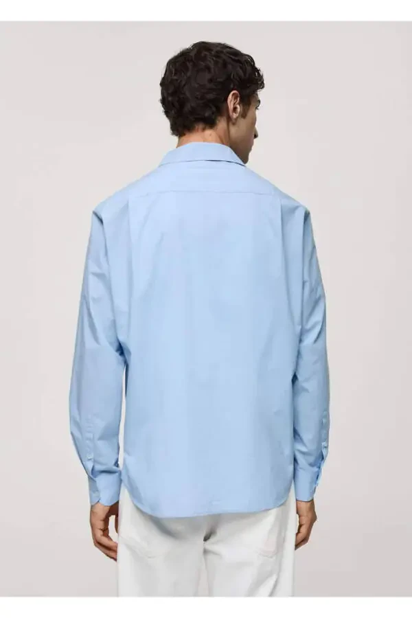 Regular Fit 100% Cotton Pocket Shirt - 4