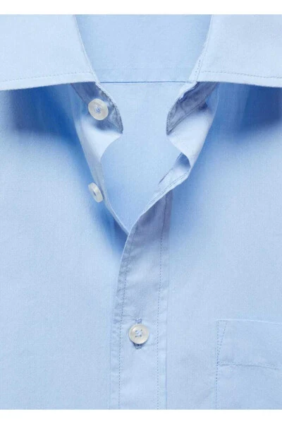 Regular Fit 100% Cotton Pocket Shirt - 7