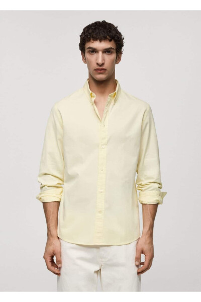 Regular fit 100% cotton shirt - MANGO MAN