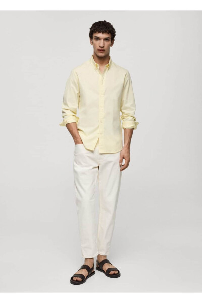 Regular fit 100% cotton shirt - MANGO MAN (1)